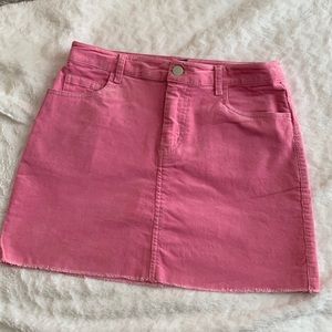 forever 21 hot pink corduroy mini skirt